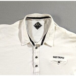 Blanc Du Nil Polo Mens 3XL‎ White Saint-Tropez Lightweight Island Golf Shirt